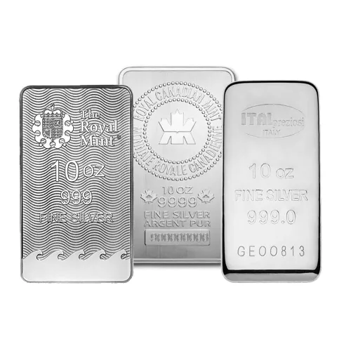 10 oz Silver Bar - Brand Varies