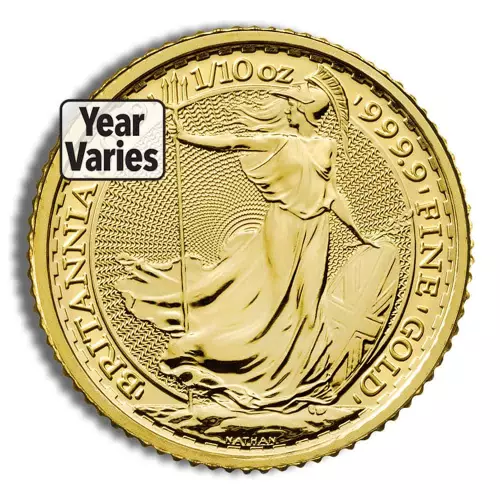 1/10 oz Great Britain Gold Britannia Coin (Random Year)