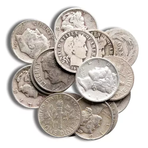 $1 Face 90% Silver Dimes Pre 1965