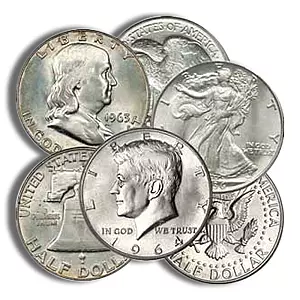 $1 Face 90% Silver Halves Pre 1965 – image 2