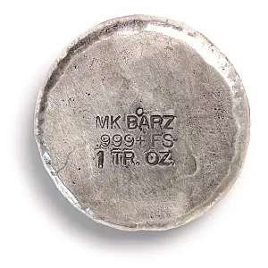 1 oz MK Barz Stamped Silver Round/Bar (Random Design) – image 2