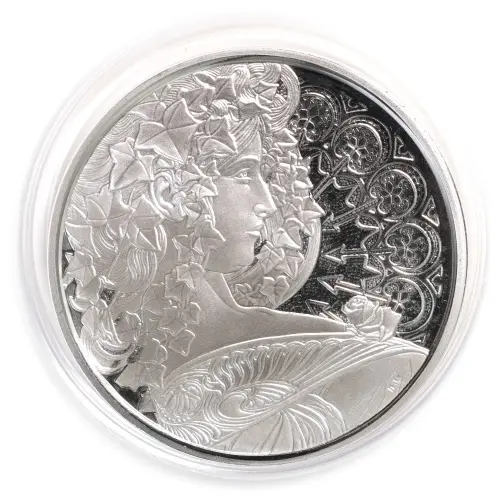 Alphonse Mucha 1 oz Silver Round