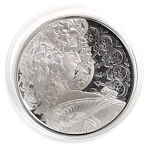 Alphonse Mucha 1 oz Silver Round – image 1