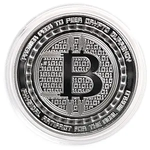 1 oz Bitcoin Value Conversion Silver Round – image 1