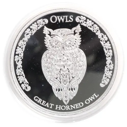2021 Tokelau Owls Great Horned Owl 1 oz Silver Coin