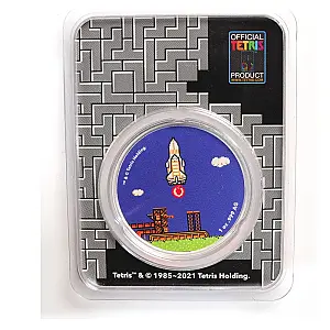 Tetris 1 oz Silver Colorized Round in TEP – image 2
