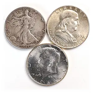$1 Face 90% Silver Halves Pre 1965 – image 1