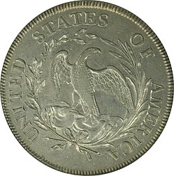 draped bust dollar back