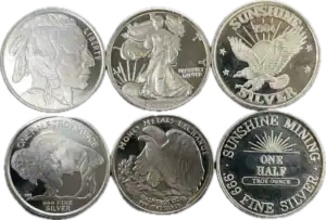 1/2 Oz Silver Round (Various Mint)