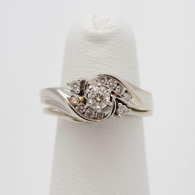 white gold diamond ring on sale