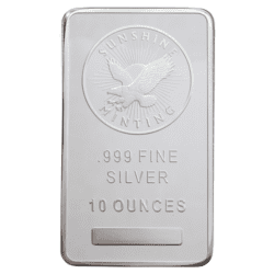 Assorted 10 oz silver bars