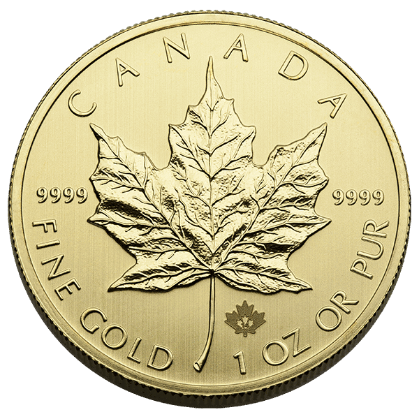 1 OZ CANADIAN GOLD MAPLE LEAF Back