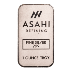 Asahi refining fine silver bar.