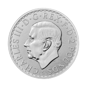 2024 Silver Britannia Coin featuring the profile of King Charles III.