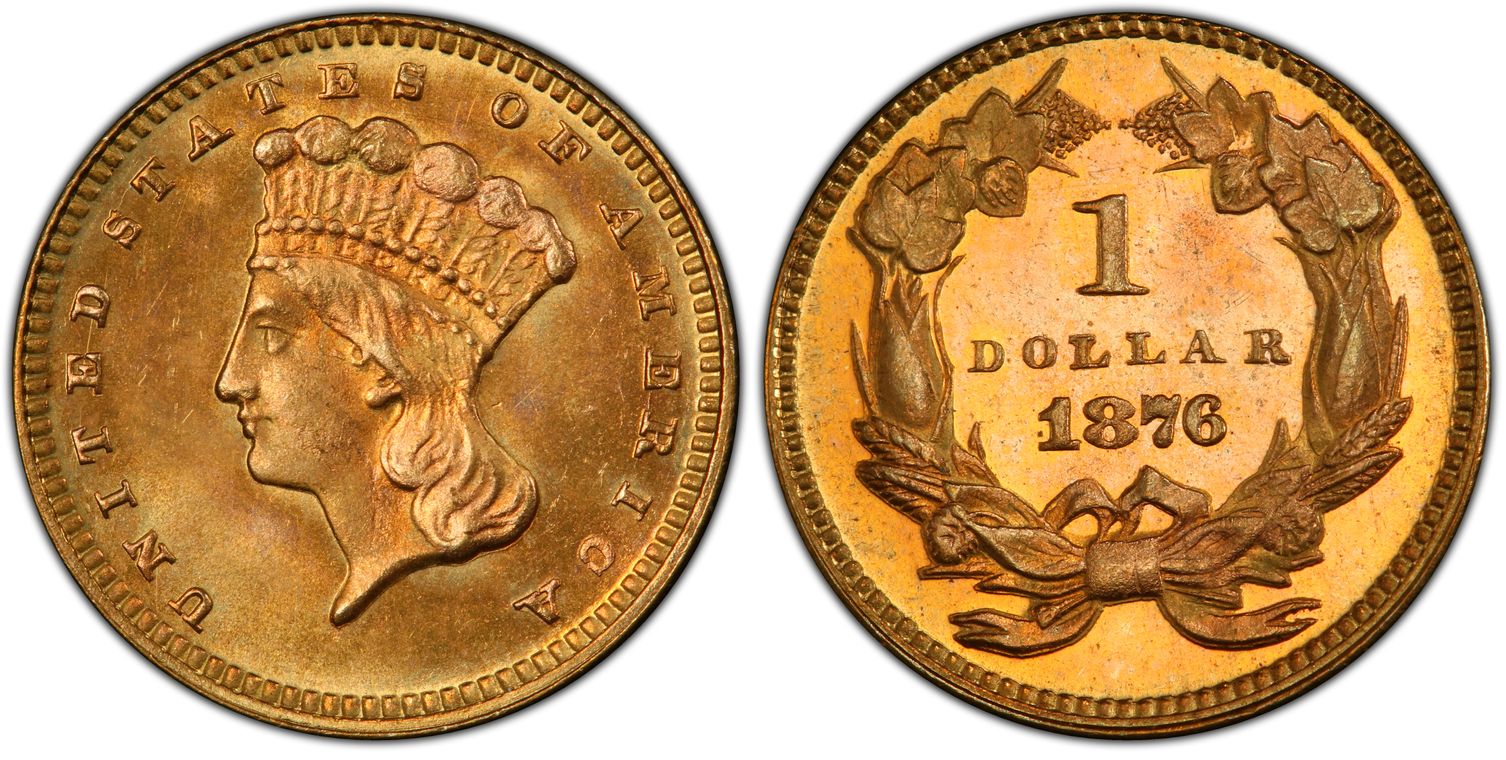 1876 1$ Gold Coin