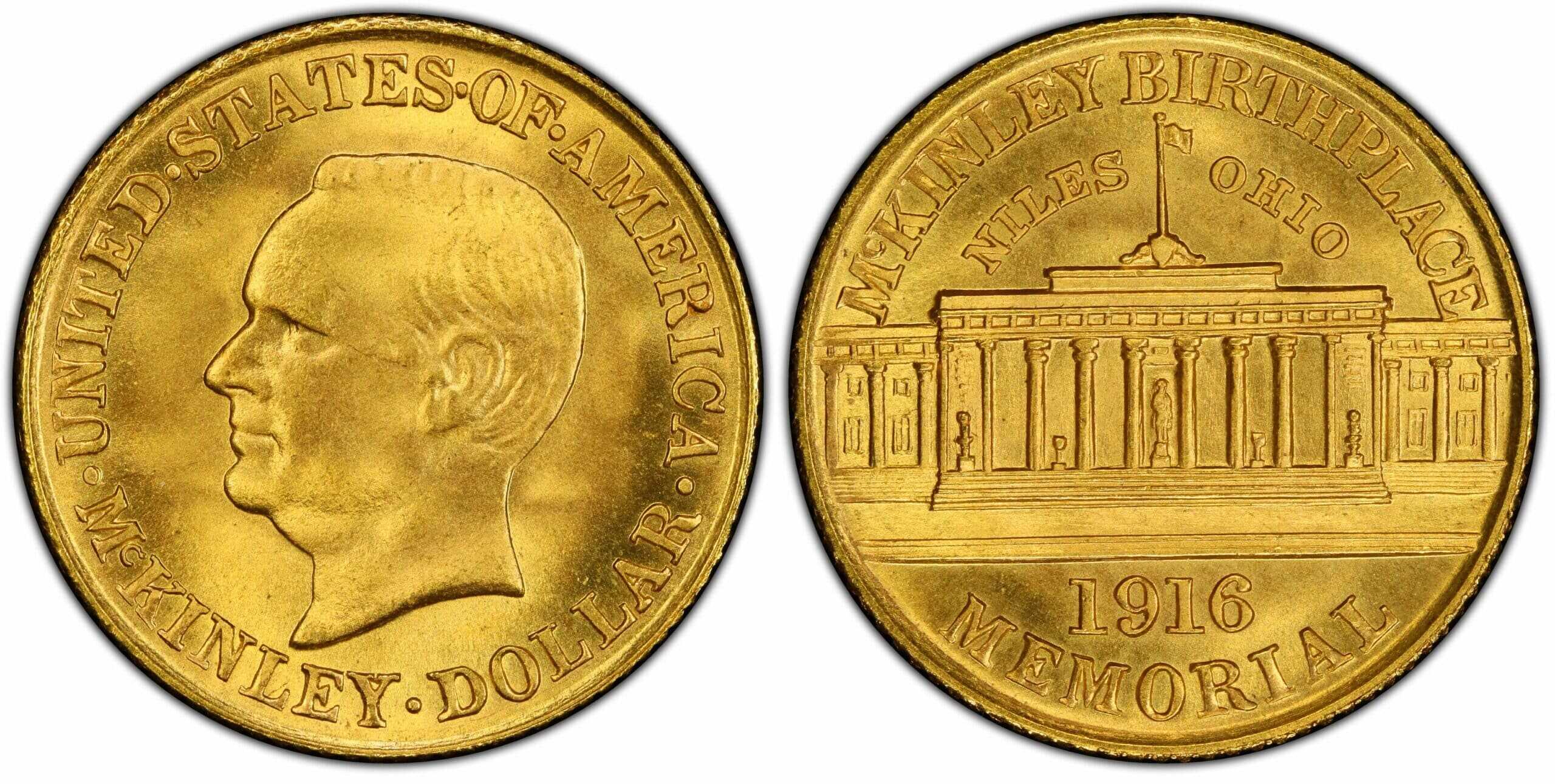 1916 William McKinley Commemorative Gold Dollar Coin