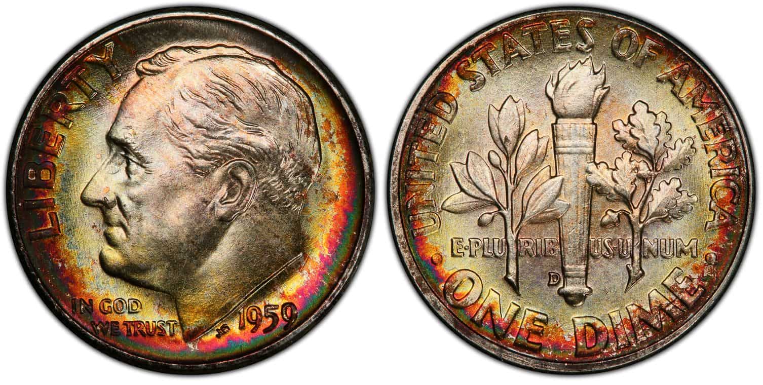 1959 Roosevelt Silver Dime Value and History