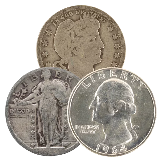 90% Junk Silver Quarters Pre 1965