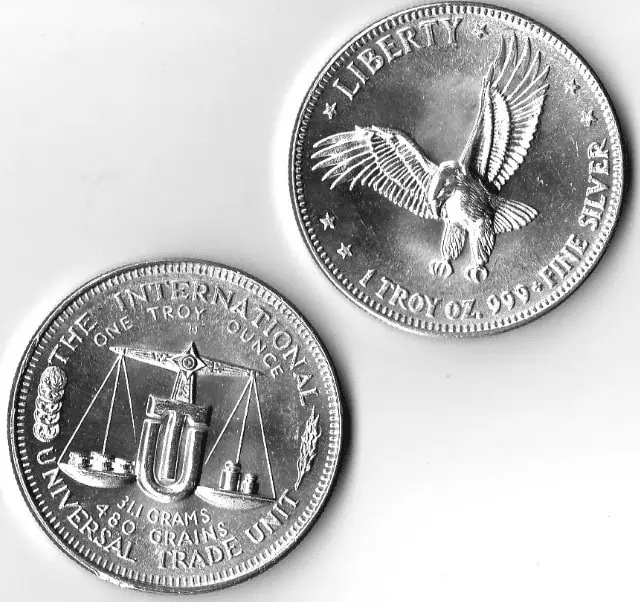 1 Troy Oz Silver Coin – .999 Fine Silver Eagle Round