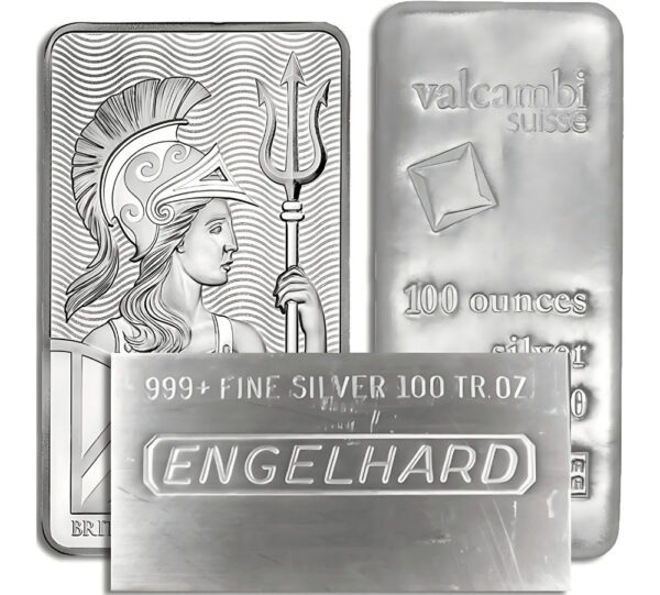 100 oz silver bar - brand varies