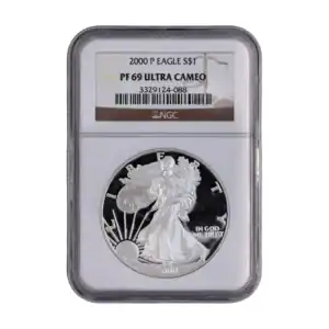 2000-P Silver American Silver Eagle NGC PF-69