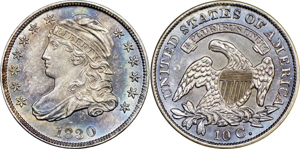 1830 Capped Bust dime: A Glimpse into Early American Coinage