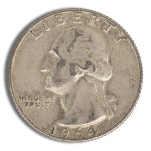 $1 FV 90% Silver Washington Quarters – 4 x Quarters