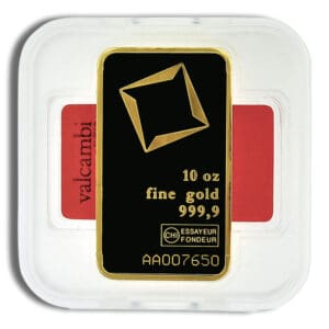 10 oz Gold Bar – Valcambi (Carded)