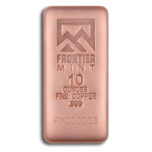 10 oz copper bar - frontier mint_front