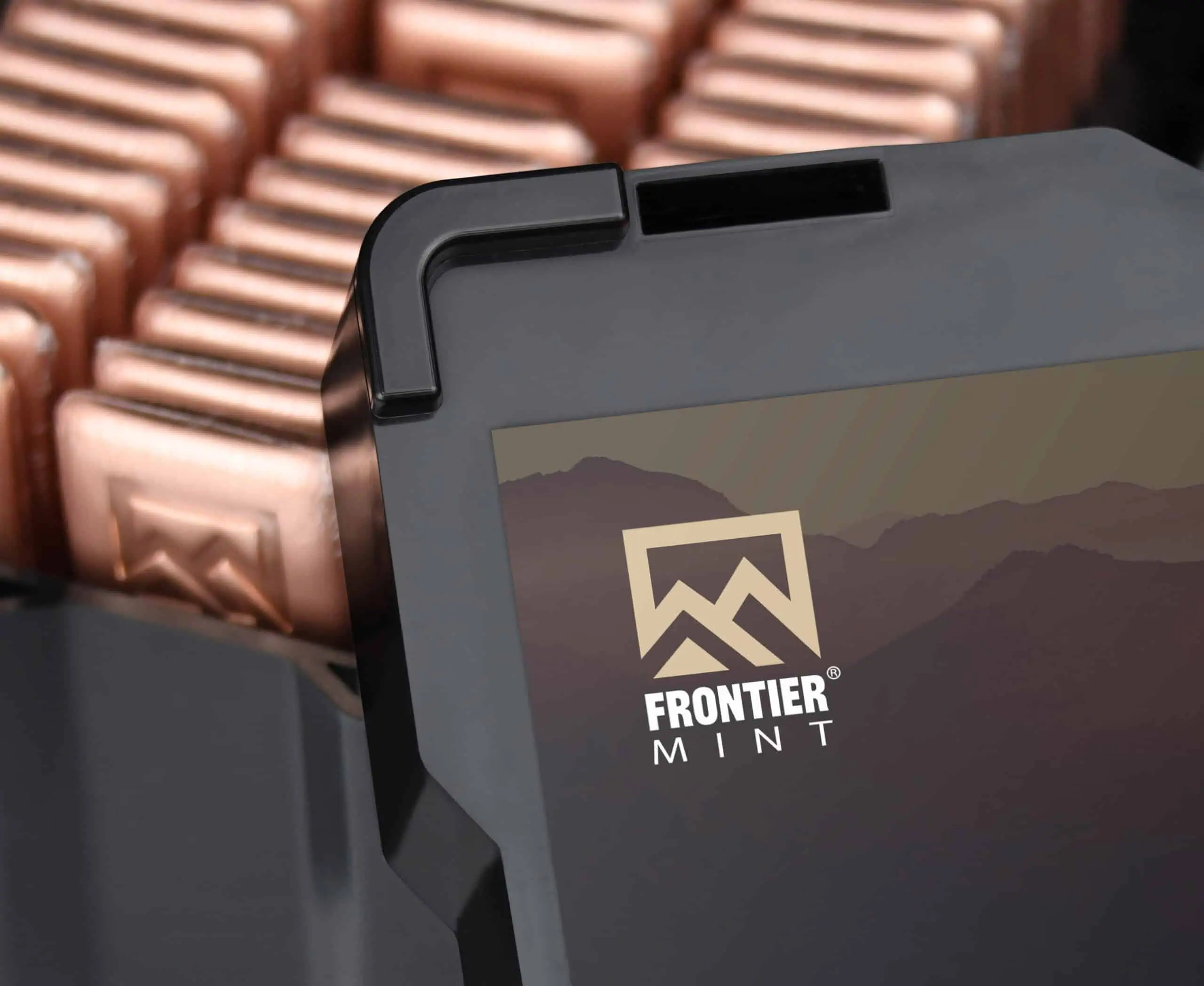 10 oz Copper Bar - Frontier Mint 4 Copper bullion bar from Frontier Mint, 10 ounces weight.