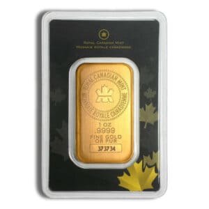 1 oz Gold Bar – Royal Canadian Mint – RCM (Carded)