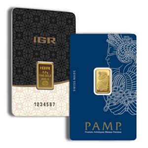 2.5 gram Carded Gold Bar (Various Mint)