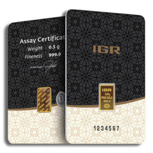 1/2 gram Gold Bar – IGR Metals (Carded)