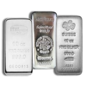 10 oz Silver Bar (Various Mint) – IRA Eligible