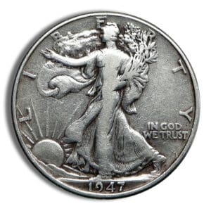 $1 FV 90% Silver Walking Liberty Half Dollar Avg Circ
